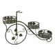 Covey Accent Plant Stand Tricycle | Round Pots | Green Metal 30"