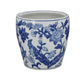 Kerry Accent Planter Pot Set of 4 Blue Floral Pottery White Ceramic