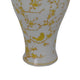Chris Lidded Accent Jar Yellow Bird and Floral White Ceramic 20 Inch