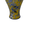 Chris Decorative Jar Yellow Bird and Floral Blue Ceramic 20 Inch