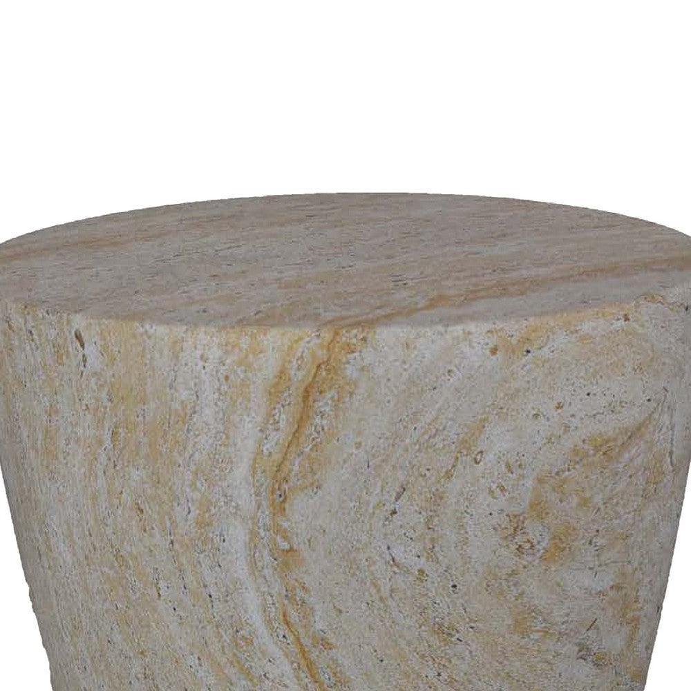 Archi Plant Stand Table Tapered Marbled White Resin Base 18 Inch BM330136