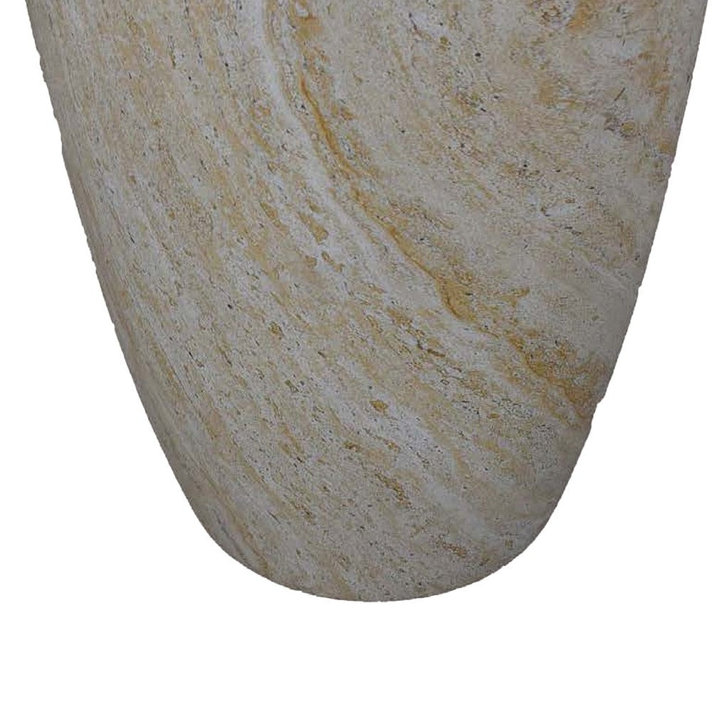 Archi Plant Stand Table Tapered Marbled White Resin Base 18 Inch BM330136