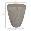 Archi Plant Stand Table, Tapered Marbled White Resin Base 18 Inch