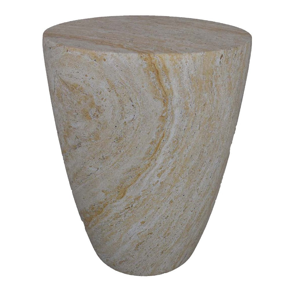 Archi Plant Stand Table, Tapered Marbled White Resin Base 18 Inch