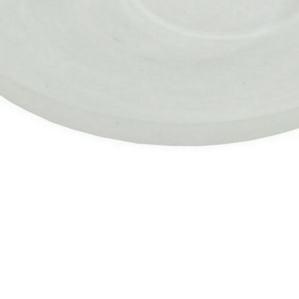 Niza Round Accent Planter Set of 2 White Weather Resistant Ceramic BM330140