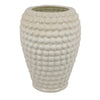 Rozie Round Vase with Bubble Texture Design White Ceramic 15 Inch BM330143