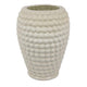 Rozie Round Vase with Bubble Texture Design, White Ceramic 15 Inch