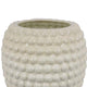 Rozie Round Vase with Bubble Texture Design White Ceramic 15 Inch BM330143
