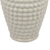 Rozie Round Vase with Bubble Texture Design White Ceramic 15 Inch BM330143