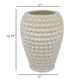Rozie Round Vase with Bubble Texture Design White Ceramic 15 Inch BM330143