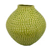 Evans Accent Vase Embossed Textured Surface Green Ceramic 14 Inch
