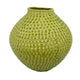 Evans Accent Vase Embossed Textured Surface Green Ceramic 14 Inch