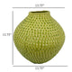 Evans Accent Vase Embossed Textured Surface Green Ceramic 14 Inch