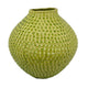 Evans Accent Vase, Embossed Textured Surface, Green Ceramic 14 Inch