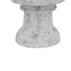 Kris Candle Holder Hurricane Glass Top White Gray Ceramic 14 Inch