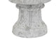 Kris Candle Holder Hurricane Glass Top White Gray Ceramic 14 Inch