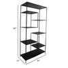 Dean Plant Stand with 8 Shelves and Tiered Design Black Metal 80 Inch BM330152