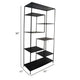 Dean Plant Stand with 8 Shelves and Tiered Design Black Metal 80 Inch BM330152
