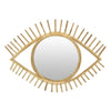 Eric Round Mirror Wall Decor Eye Shaped Brown Natural Fiber 34 Inch BM330160