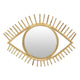 Eric Round Mirror Wall Decor Eye Shaped Brown Natural Fiber 34 Inch BM330160