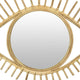 Eric Round Mirror Wall Decor Eye Shaped Brown Natural Fiber 34 Inch BM330160
