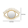 Eric Round Mirror Wall Decor Eye Shaped Brown Natural Fiber 34 Inch BM330160