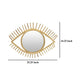Eric Round Mirror Wall Decor Eye Shaped Brown Natural Fiber 34 Inch BM330160