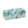 Jenny Small Decorative Box Set of 2 Abstract Marbled Teal Blue Glass