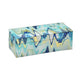Jenny Small Decorative Box Set of 2 Abstract Marbled Teal Blue Glass