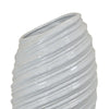 Avery Tall Modern Vase Angled Spiral Design White Ceramic 17 Inch