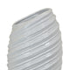 Avery Tall Modern Vase Angled Spiral Design White Ceramic 17 Inch