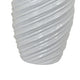 Avery Tall Modern Vase Angled Spiral Design White Ceramic 17 Inch