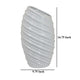 Avery Tall Modern Vase Angled Spiral Design White Ceramic 17 Inch