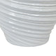Avery Round Modern Vase Spiral Turned Design White Ceramic 17 Inch