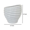 Avery Round Modern Vase Spiral Turned Design White Ceramic 17 Inch