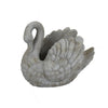 Jina Planter with Swan Sculpted Details Gray Terracotta 10 Inch