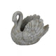 Jina Planter with Swan Sculpted Details Gray Terracotta 10 Inch