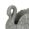 Jina Planter with Swan Sculpted Details Gray Terracotta 10 Inch