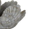 Jina Planter with Swan Sculpted Details Gray Terracotta 10 Inch