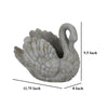 Jina Planter with Swan Sculpted Details Gray Terracotta 10 Inch