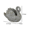 Jina Planter with Swan Sculpted Details, Gray Terracotta 10 Inch