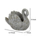 Jina Planter with Swan Sculpted Details, Gray Terracotta 10 Inch