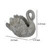Jina Large Planter with Swan Sculpted Details Gray Terracotta 12 Inch
