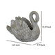Jina Large Planter with Swan Sculpted Details Gray Terracotta 12 Inch
