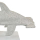 Shim Tabletop Decor Shark Inspired Design Texture White Resin 21 Inch BM330179