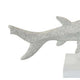 Shim Tabletop Decor Shark Inspired Design Texture White Resin 21 Inch BM330179