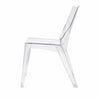 Outdoor Dining Chair Set of 4, Geometric Design, Transparent Clear
