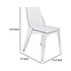 Outdoor Dining Chair Set of 4, Geometric Design, Transparent Clear
