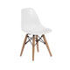 Ben Kids Dining Chair Set of 2 Modern White Eiffel Brown Wood Legs BM330189