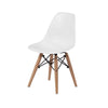 Ben Kids Dining Chair Set of 2 Modern White Eiffel Brown Wood Legs BM330189